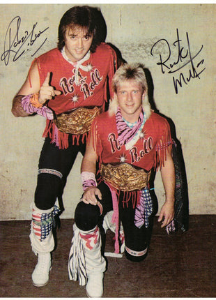 Rock &amp; Roll Express - Photo 8x10 signée par Ricky Morton et Robert Gibson
