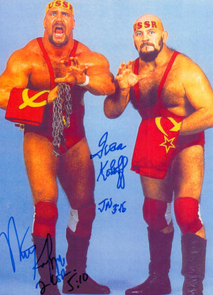 Ivan Koloff & Nikita Koloff dual signed 8x10 Photo