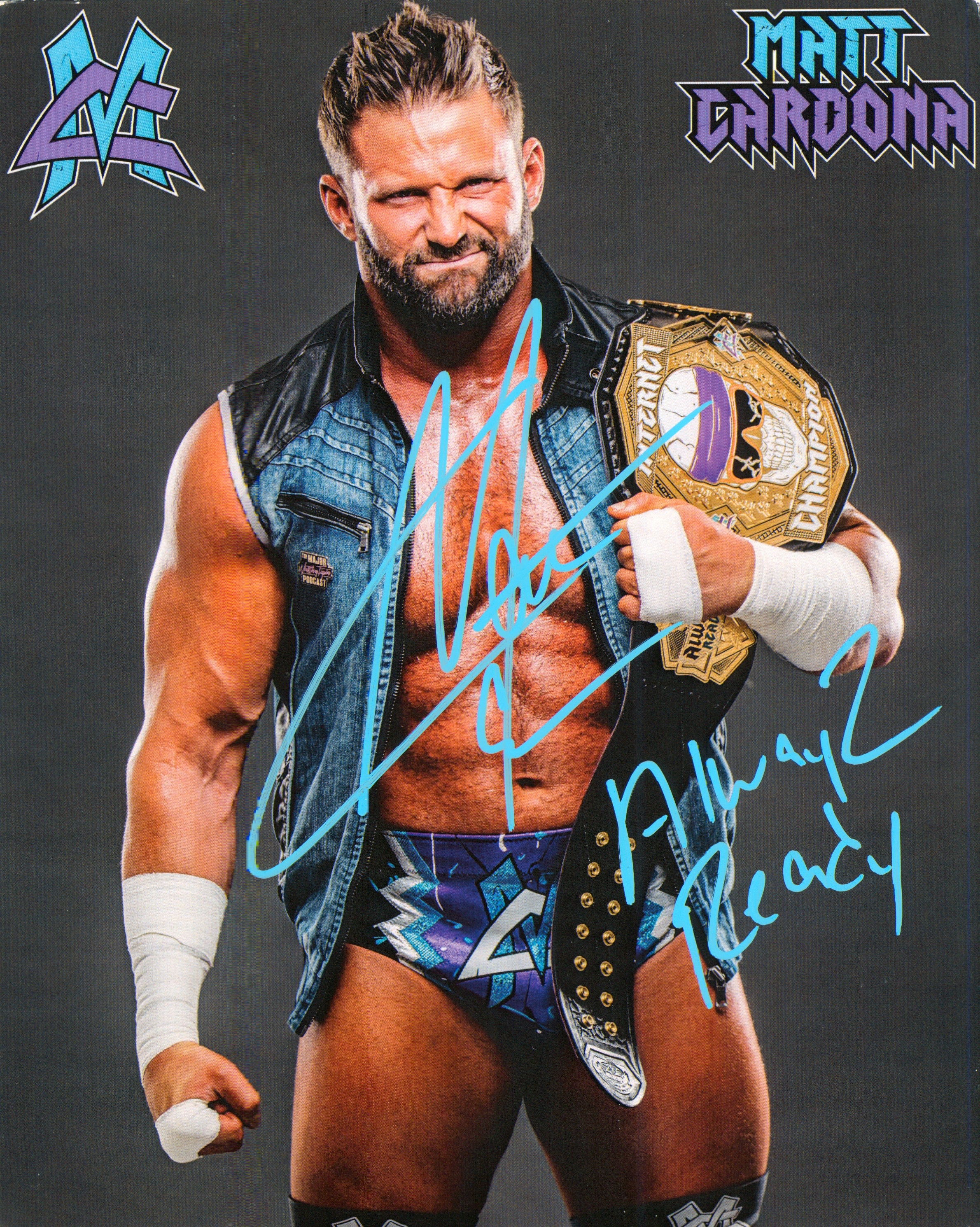 Matt Cardona Razor Ramon Matt Cardona signed 8x10 Photo – Signed By Superstars