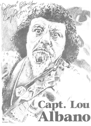 Captain Lou Albano signed 8x10 Photo