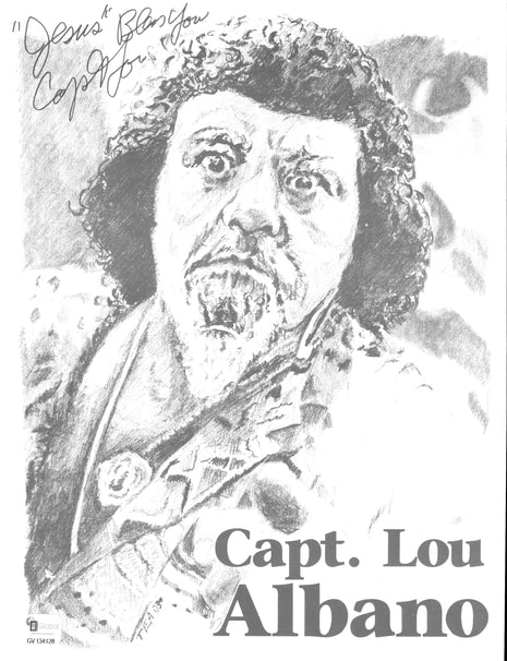 Captain Lou Albano signed 8x10 Photo