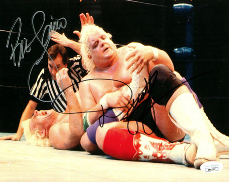Ric Flair & Dusty Rhodes dual signed 8x10 Photo (w/ JSA)