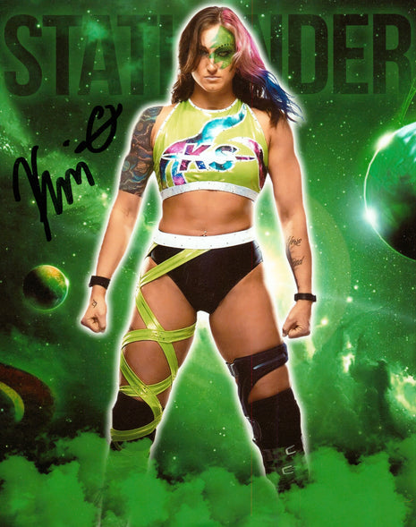 Kris Statlander firmó foto 8x10