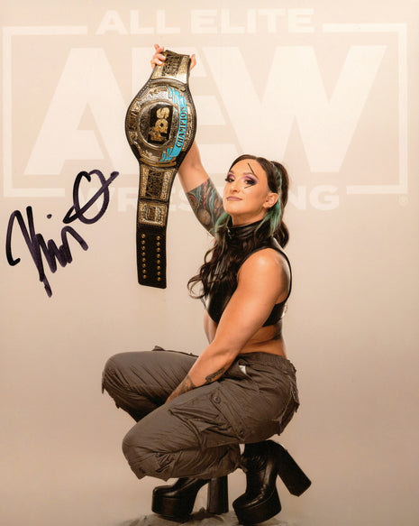 Kris Statlander firmó foto 8x10