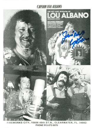 Captain Lou Albano signed 8x10 Photo