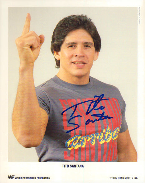 Tito Santana signed 8x10 Photo