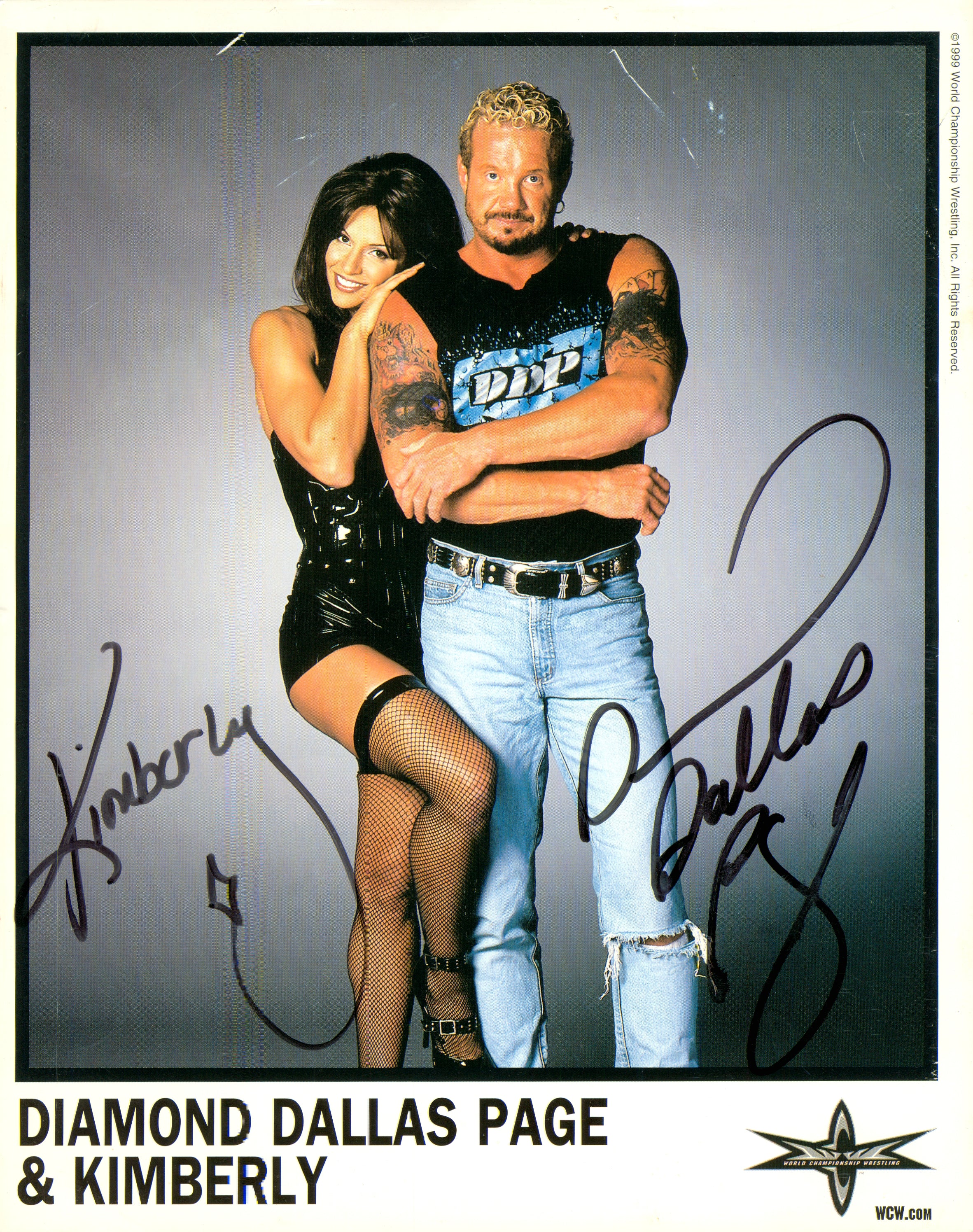 Diamond Dallas Page and Kimberly dual signed 8x10 Photo