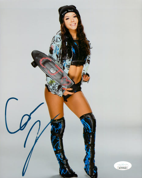 Cora Jade signed Metallic 8x10 Photo (w/ JSA)