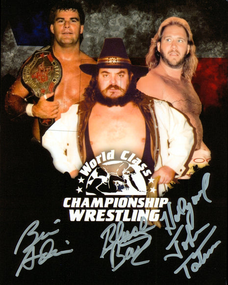 Brian Adias, Black Bart & John Tatum triple signed 8x10 Photo