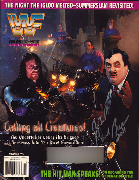 Paul Bearer signed WWF Magazine (November 1995)