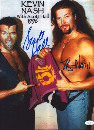 Kevin Nash & Scott Hall dual signed 11x14 Photo (w/ JSA)