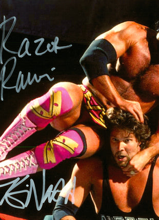 Kevin Nash & Razor Ramon dual signed 8x10 Photo
