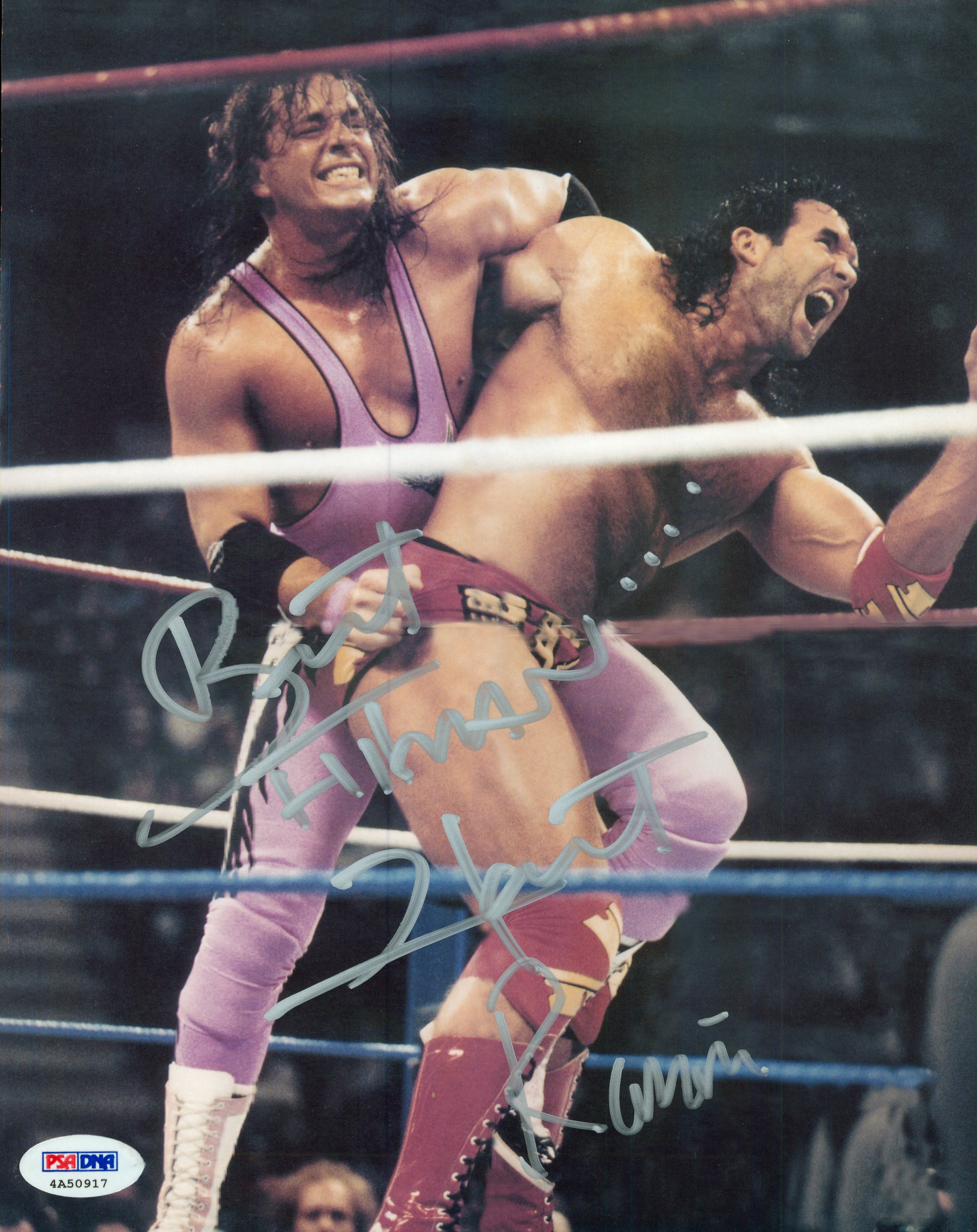 Blade Hart Razor Ramon Bret Hart & Razor Ramon dual signed 8x10 Photo (w/ PSA) – Signed By ...
