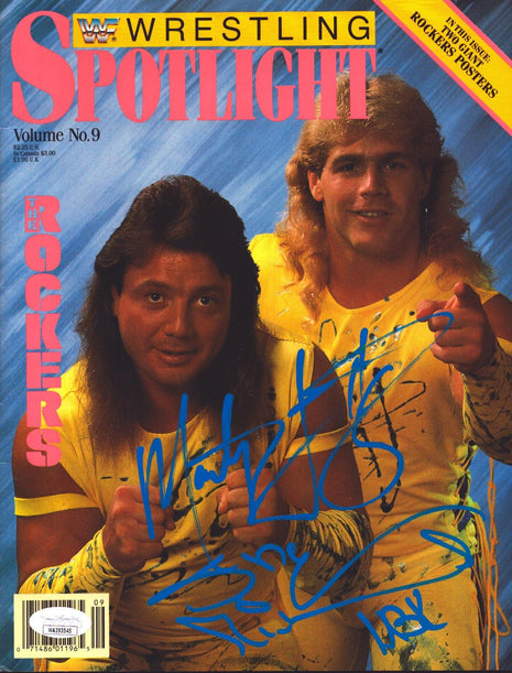 Shawn Michaels & Marty Jannetty dual signed WWF Spotlight Vol. 9 Magazine (w/ JSA)