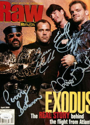 Eddie Guerrero, Dean Malenko, Perry Saturn & Chris Benoit quad signed 8x10 Photo (w/ JSA)