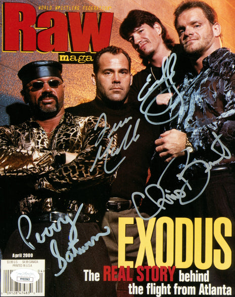 Eddie Guerrero, Dean Malenko, Perry Saturn & Chris Benoit quad signed 8x10 Photo (w/ JSA)