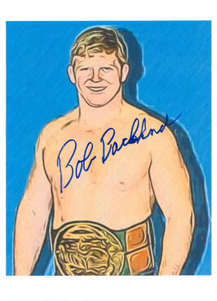 Fotografía firmada de 8x10 por Bob Backlund