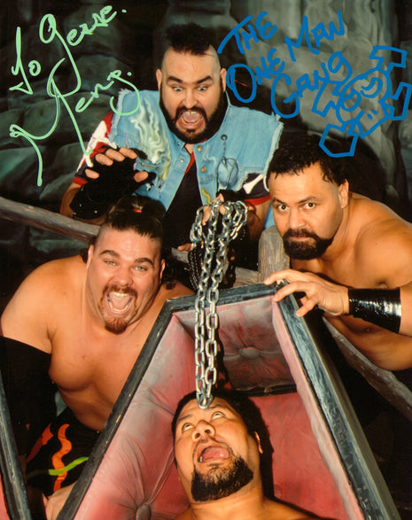 Meng & One Man Gang dual signed 8x10 Photo