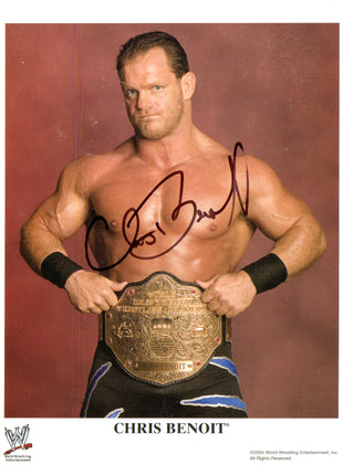 Chris Benoit signed 8x10 Photo