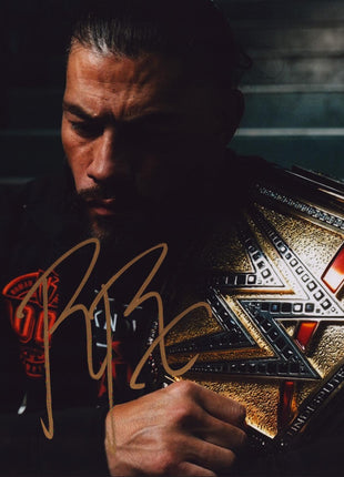 Roman Reigns signed Metallic 11x14 Photo (w/ JSA)