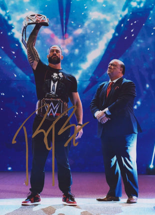 Roman Reigns signed Metallic 11x14 Photo (w/ JSA)