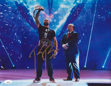 Roman Reigns signed Metallic 11x14 Photo (w/ JSA)