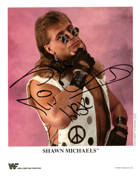 Foto firmada de 8x10 por Shawn Michaels