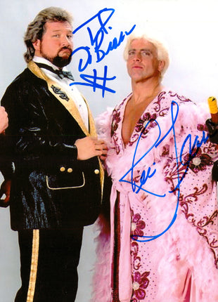 Ric Flair, Ted DiBiase, The Mountie & Warlord multi signed 8x10 Photo (w/ JSA)