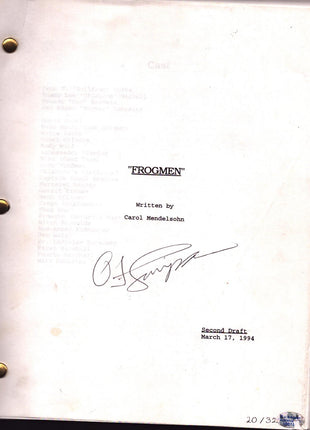 OJ Simpson signed Frogmen TV Script