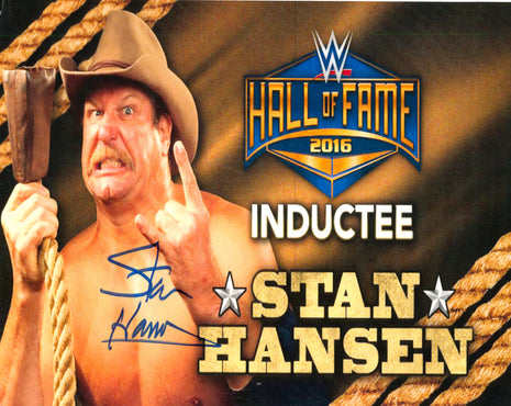 Fotografía firmada de 8x10 por Stan Hansen