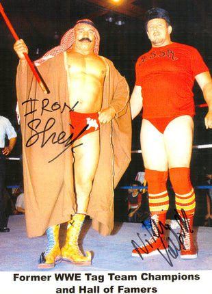 Iron Shiek & Nikolai Volkoff dual signed 8x10 Photo