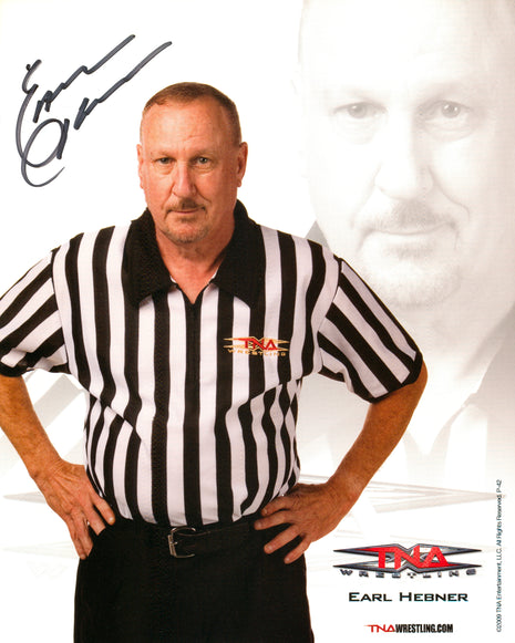 Earl Hebner signed 8x10 Photo