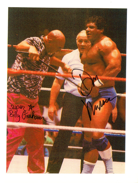 Superstar Billy Graham & Don Muraco dual signed 8x10 Photo