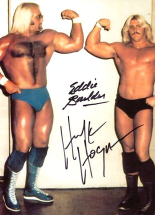 Hulk Hogan & Eddie Boulder (Brutus Beefcake) dual signed 8x10 Photo