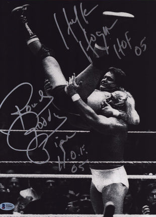 Rowdy Roddy Piper & Hulk Hogan dual signed 11x14 Photo (w/ Beckett)