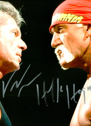 Hulk Hogan & Vince McMahon dual signed 8x10 Photo