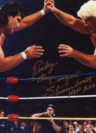 Ric Flair & Ricky Steamboat dual signed 11x17 Photo (w/ JSA)