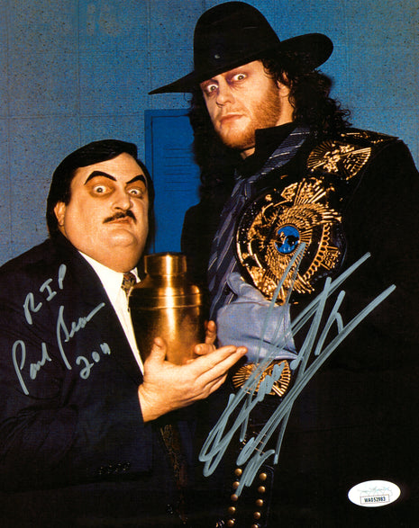 Undertaker & Paul Bearer dual signed 8x10 Photo (w/ JSA)