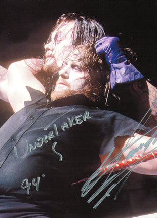 Undertaker & Fake Undertaker (Brian Lee) dual signed 8x10 Photo