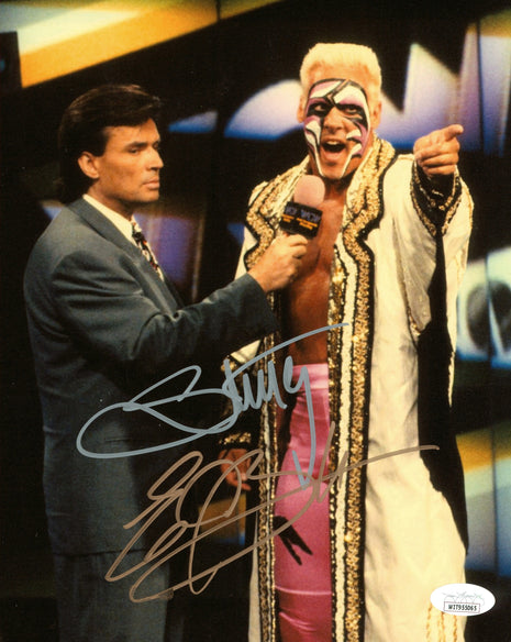 Sting & Eric Bischoff dual signed 8x10 Photo (w/ JSA)