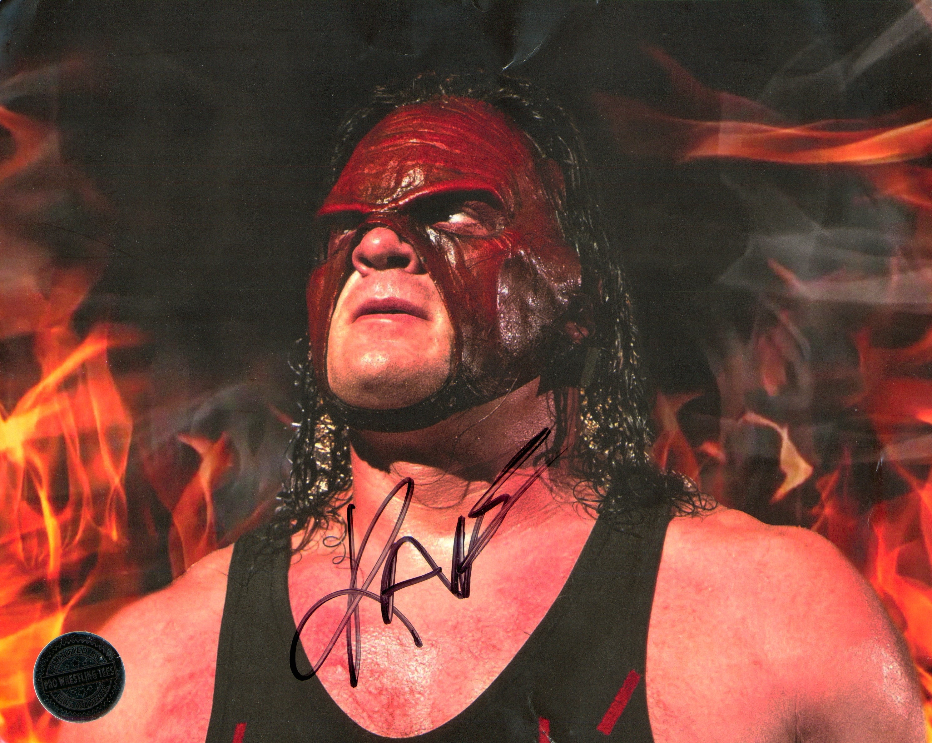 Kane Autograph Kane signed 8x10 Photo – Signed By Superstars