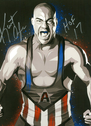 Fotografía firmada de 8x10 por Kurt Angle