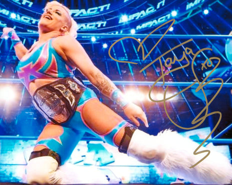 Taya Valkyrie signed 8x10 Photo