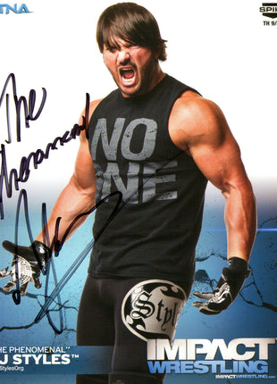 AJ Styles signed 8x10 Photo