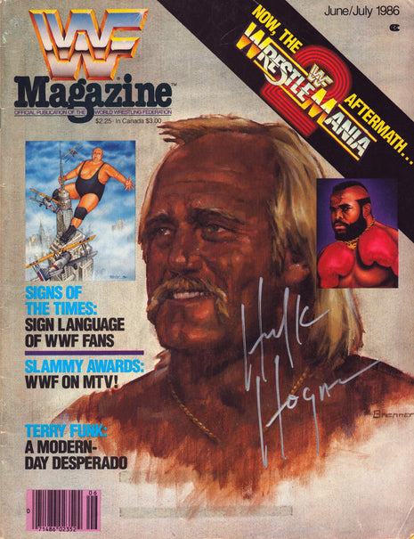 Hulk Hogan signed WWF Magazine June/July 1986