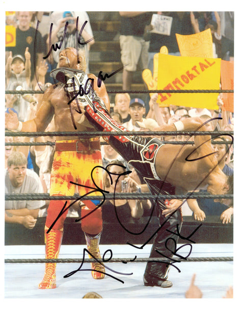 Hulk Hogan & Shawn Michaels dual signed 8x10 Photo