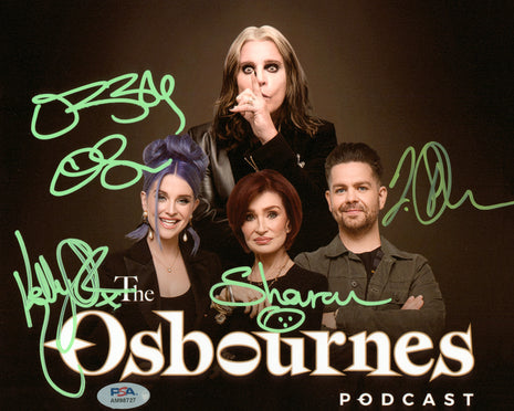 Osbournes - Ozzy, Sharon, Jack & Kelly multi signed 8x10 Photo (w/ PSA)