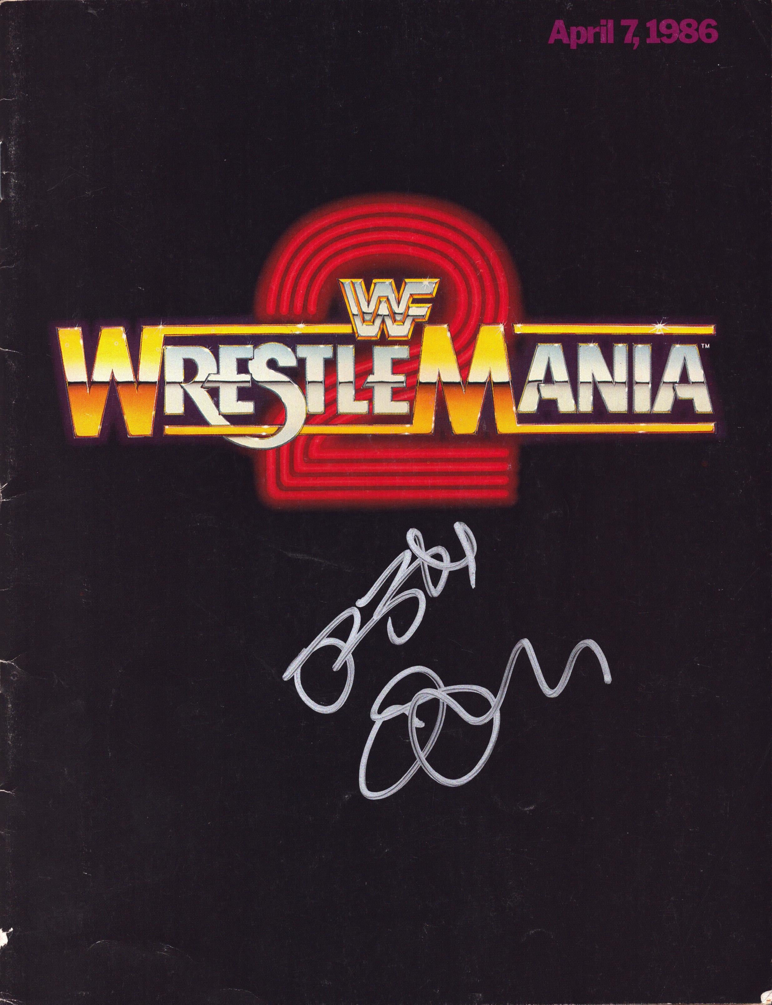 WWF cheapest WRESTLEMANIA 2 PROGRAM