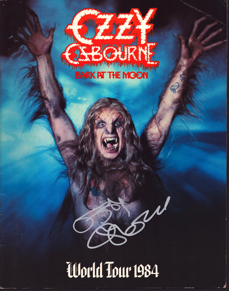 Ozzy Osbourne signed 1984 World Tour Event Program (w/ PSA)