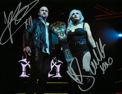 Karrion Kross & Scarlett dual signed 8x10 Photo